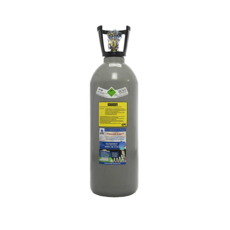 Co2-Kohlensäure Flasche  10 kg, Getränkequalität Thekenversion/ kurze Bauform