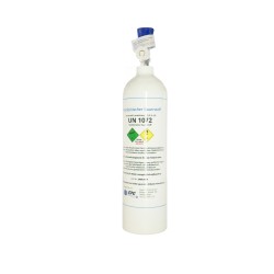 Medizinischer Sauerstoff 2 Liter Aluflasche superleicht, med. O2 nach AMG GOX, 200 bar, NEU & VOLL
