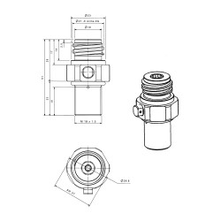 Ersatz-Ventil für 450 g/60 L SodaStream CO2-Zylinder