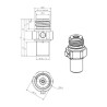 Ersatz-Ventil für 450 g/60 L SodaStream CO2-Zylinder