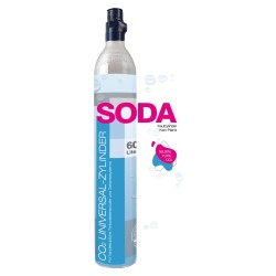 Soda CO2 Universal-Zylinder, Patrone für Getränkesprudler, 425g Kohlensäureflasche, bis zu 60 Liter Wasser