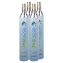 greensoda | Standard-Zylinder für Getränkesprudler, 425 g biogene Kohlensäure für bis zu 60 Liter Sprudelwasser | 4er-Pack