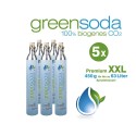 greensoda® PREMIUM XXL Universal Bio Soda-Zylinder, 450 g Kohlensäure, 5er Pack