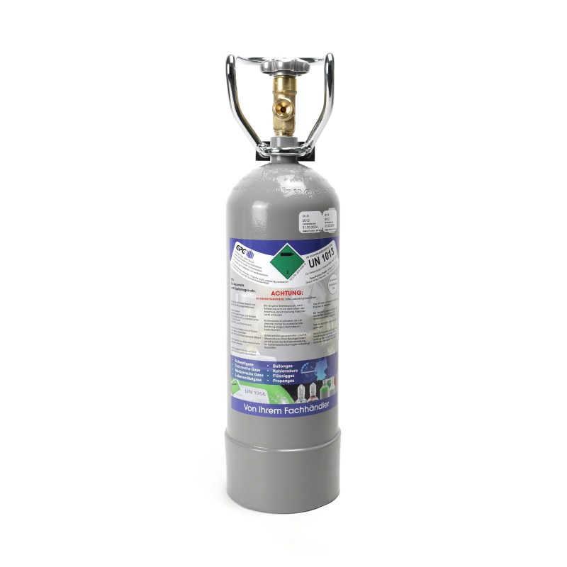 2 kg CO2 Flasche Kohlensäure E290 Mehrwegflasche für Getränkesysteme, Aquaristik, Zapfanlagen