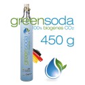 greensoda | Premium-Zylinder für Getränkesprudler, 450 g biogene Kohlensäure für bis zu 63 Liter Sprudelwasser