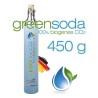 greensoda | Premium-Zylinder für Getränkesprudler, 450 g biogene Kohlensäure für bis zu 63 Liter Sprudelwasser