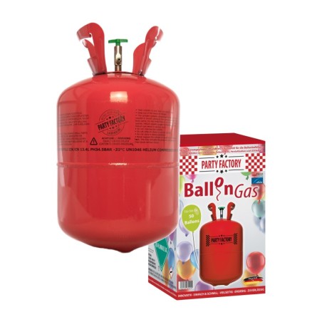 Ballongas - Helium Einwegflasche für Latex-/Folienballons + Füllnadel, OHNE Ballons