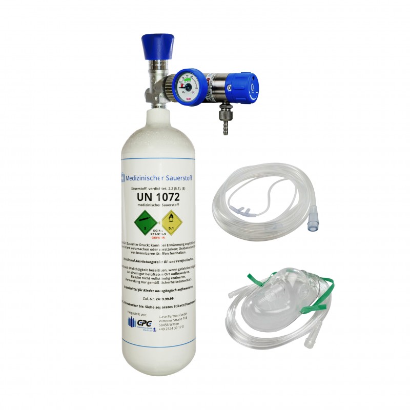 Werkzeuge & Messgeräte / Zubehör & Ersatzteile / Greggersen Sauerstoff  Flasche 2l ungefüllt