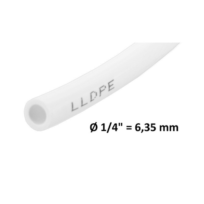 LLDPE-Druckschlauch, CO2 geeignet, 6,35 mm (1/4''), Meterware