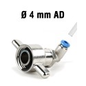 Stecknippel 90° für Kohlensäureanschluss/CO2-Schlauch (4 mm) an Wasser-/Getränkezapfanlagen