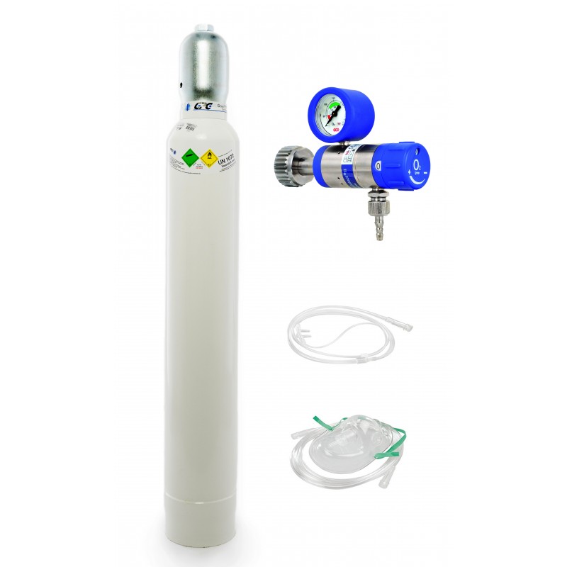Stationäres Sauerstoffsystem (10 L med. O2), Druckminderer, Masken - Gase  Partner Onlineshop