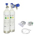 Mobiles Sauerstoffsystem (2x 1,8 L med. O2), Druckminderer, Masken *Preisvorteil*