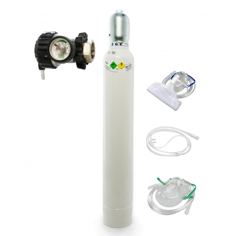 Stationäres Sauerstoffsystem (10 L med. O2), O2 Sparsystem (mechanisch),  Masken - Gase Partner Onlineshop