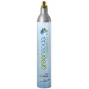 greensoda | Premium-Zylinder für Getränkesprudler, 450 g biogene Kohlensäure für bis zu 63 Liter Sprudelwasser