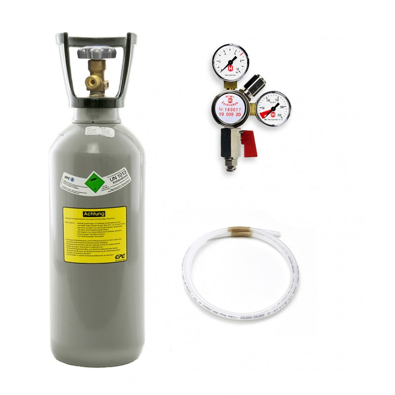 CO2 Druckminderer inkl. 2 kg CO2 Flasche geeignet für Quooker System