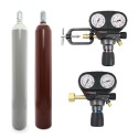 Sauerstoff 2.5 50 l EU + Acetylen 2.0 50 l EU + Acetylen Druckminderer 0-1,5 bar + Sauerstoff Druckminderer 0-10 bar