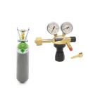 Schutzgas Mix 18 2 l EU + Argon/CO2 Druckminderer 0-24 l/m