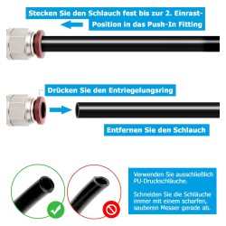 Stecknippel 90° für Kohlensäureanschluss/CO2-Schlauch (8 mm) an Bier-Zapfanlagen