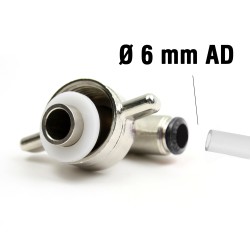 Stecknippel 90° für Kohlensäureanschluss/CO2-Schlauch (6 mm) an Bier-Zapfanlagen