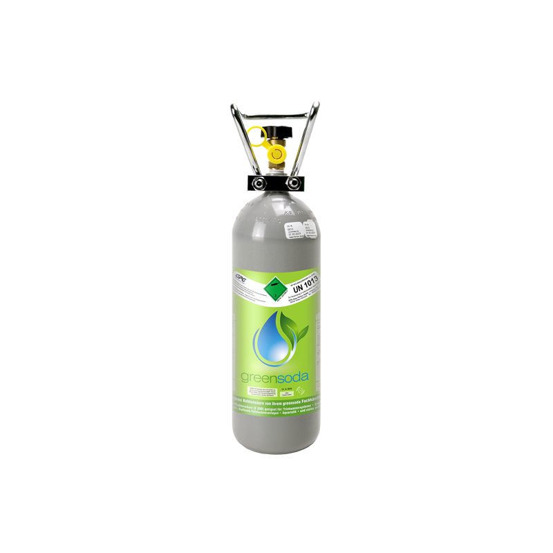 2 kg CO2 Flasche greensoda Kohlensäure für Getränkesysteme, Aquaristik, Zapfanlagen