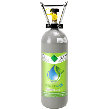 2 kg CO2 Flasche greensoda Kohlensäure für Getränkesysteme, Aquaristik, Zapfanlagen
